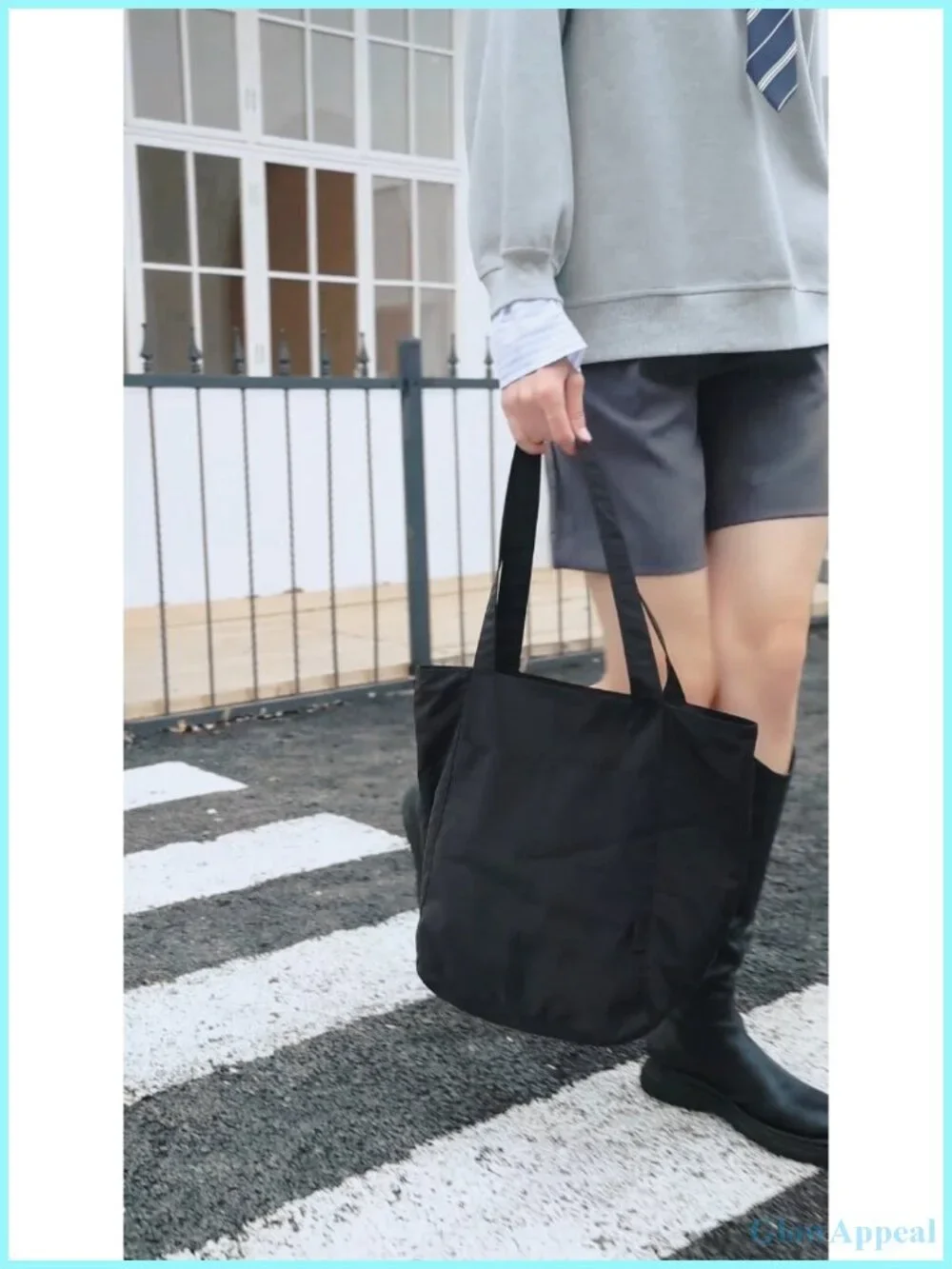 Lightweight Nylon Tote Bag Unisex Casual Shoulder Hobo for Travel Gym Work